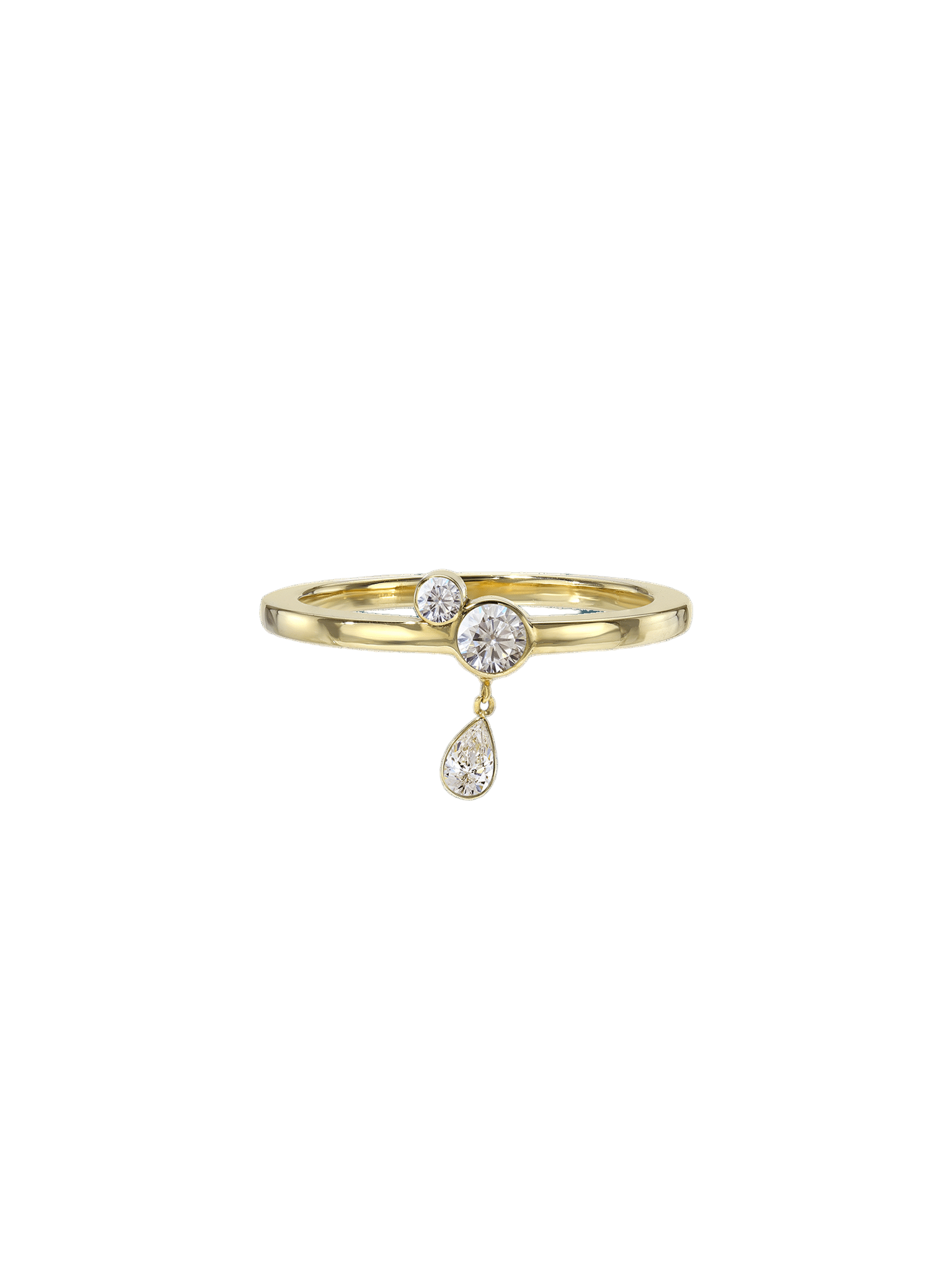 Mini pear serif ring